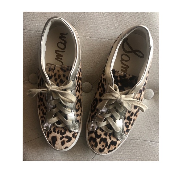 Adorable! Sam Edelman Britton Leopard Sneakers - Picture 3 of 7